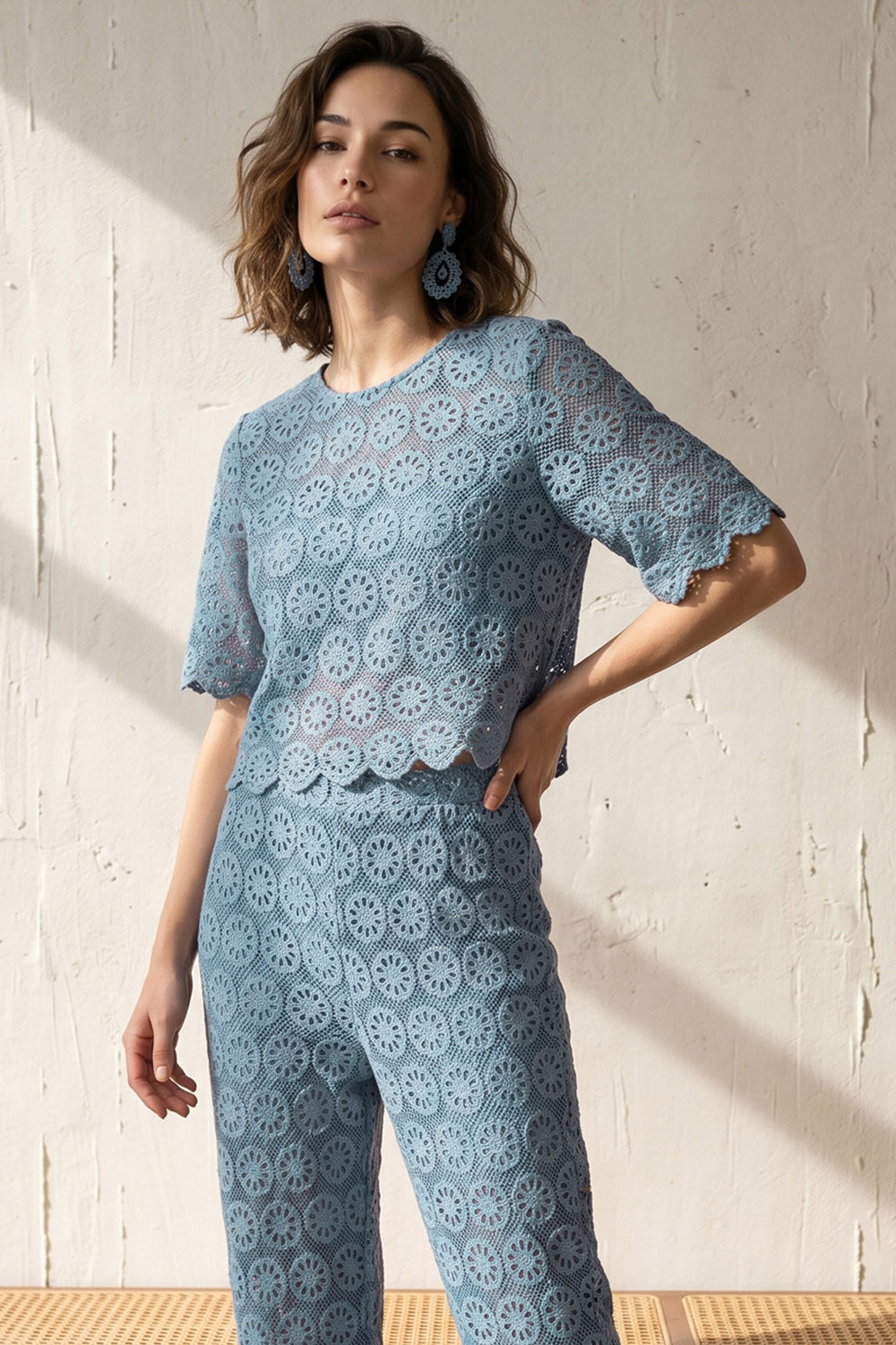 Celeste Crochet Floral Co-Ord Set