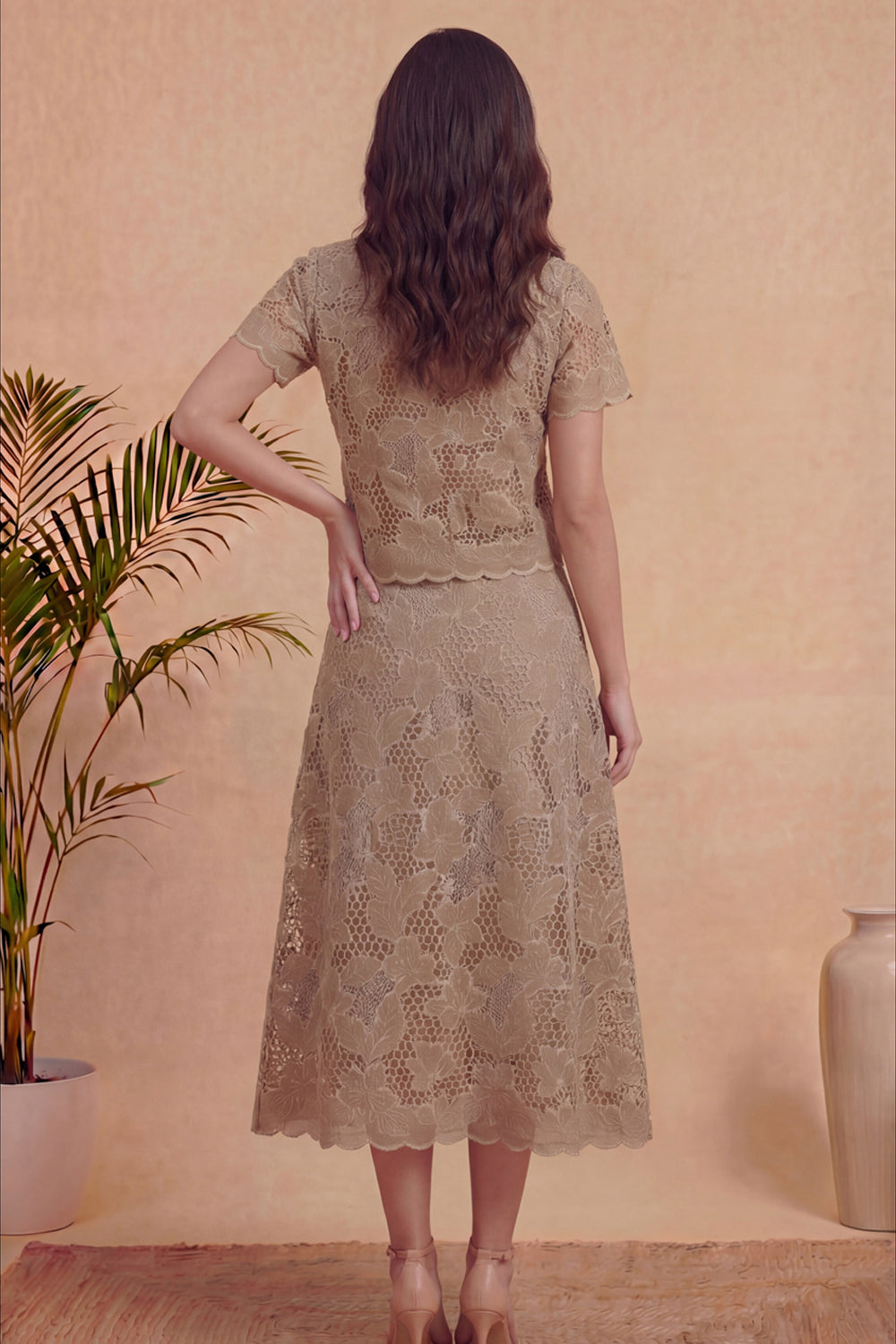 Beige Atelier Skirt Set