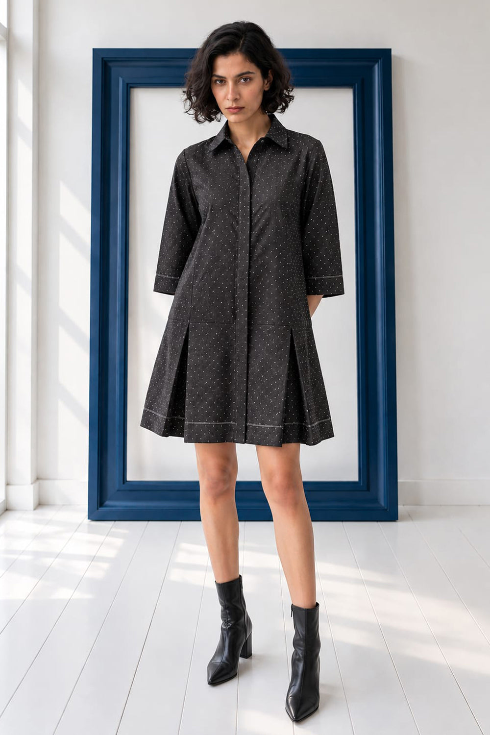 Cosmic Black Shirt Dress