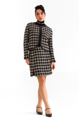 Karma Dhingra In Our Black Houndstooth Boucle Jacket