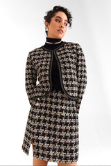 Karma Dhingra In Our Black Houndstooth Boucle Jacket