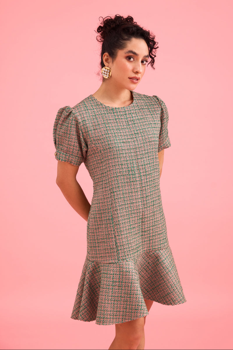 Chamapgne Green Dress