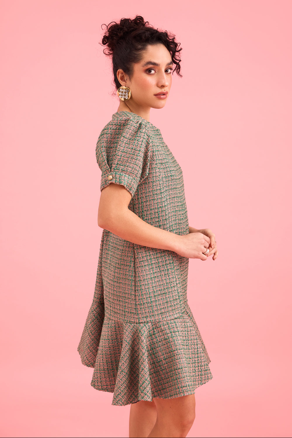 Chamapgne Green Dress