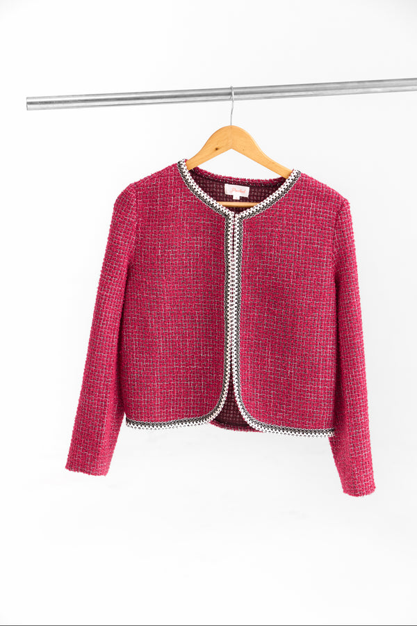 Rasberry Pink Boucle Jacket