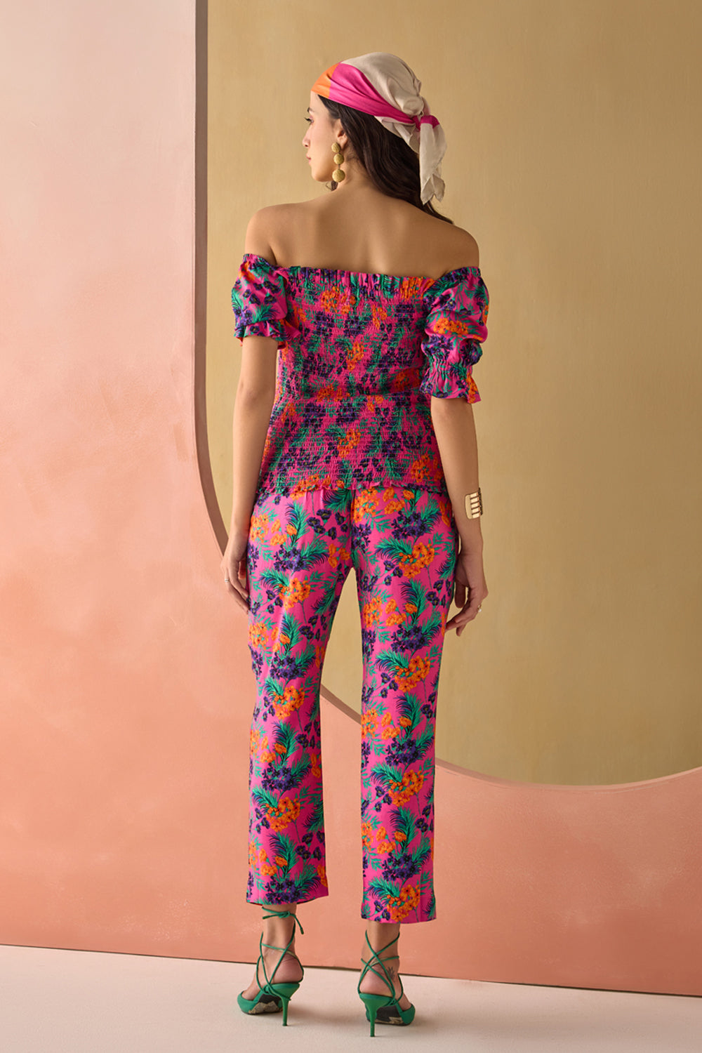 Floral Finesse Smocked Co-ord Set