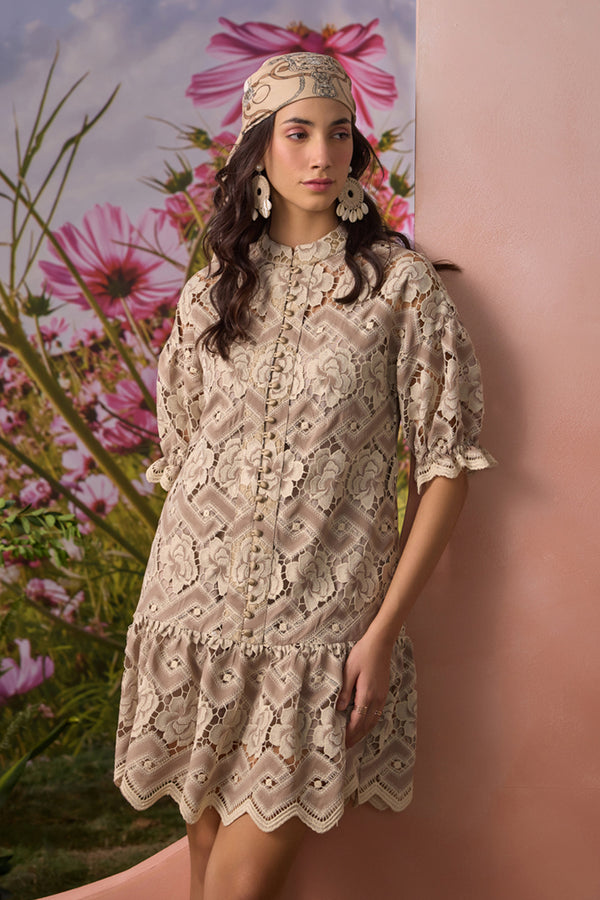 Tapestry Floral Lace Dress