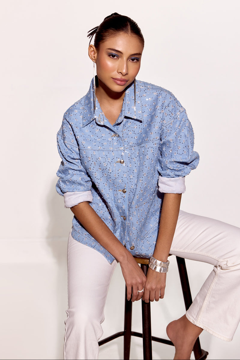 Scintillate Love Denim Shirt