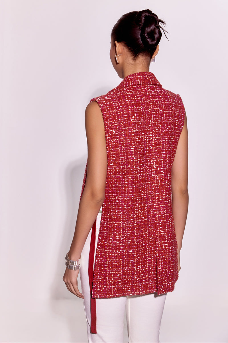 Scarlet Merino Waistcoat