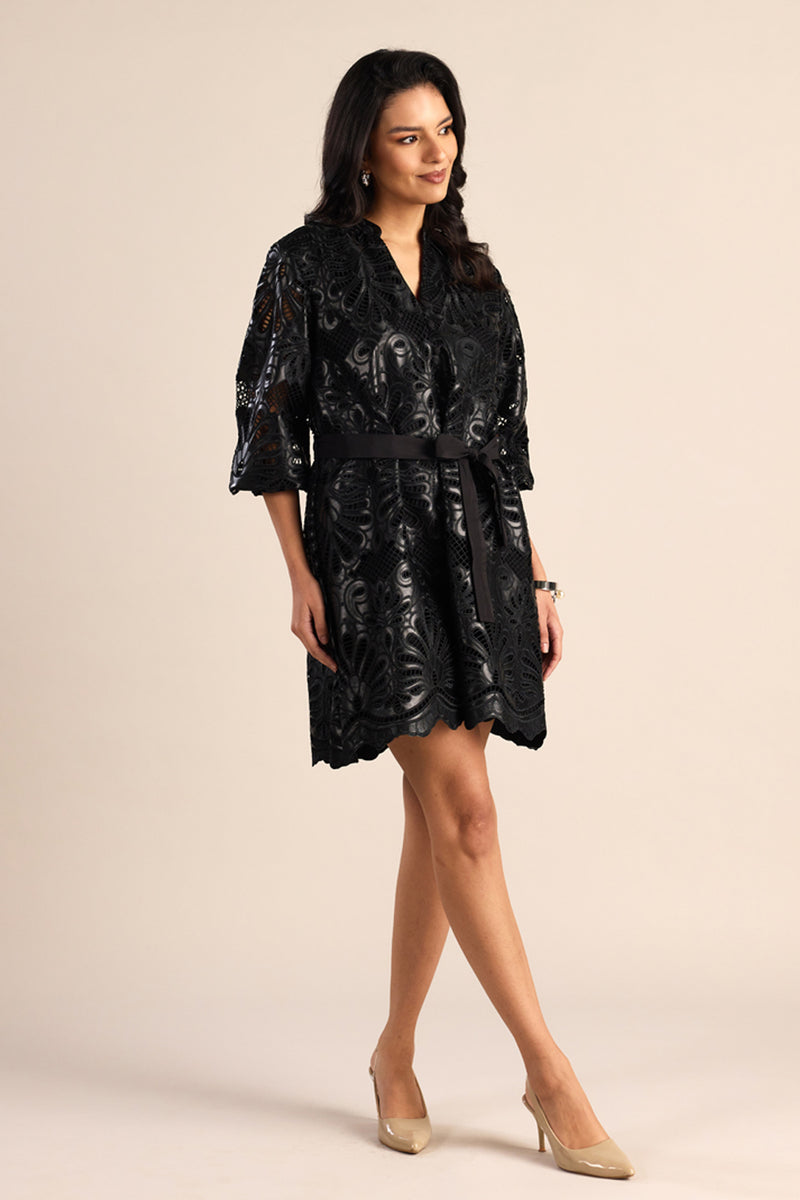 Luxe Leather Flora Dress