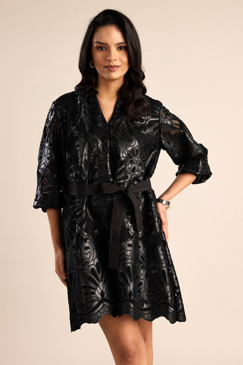 Luxe Leather Flora Dress