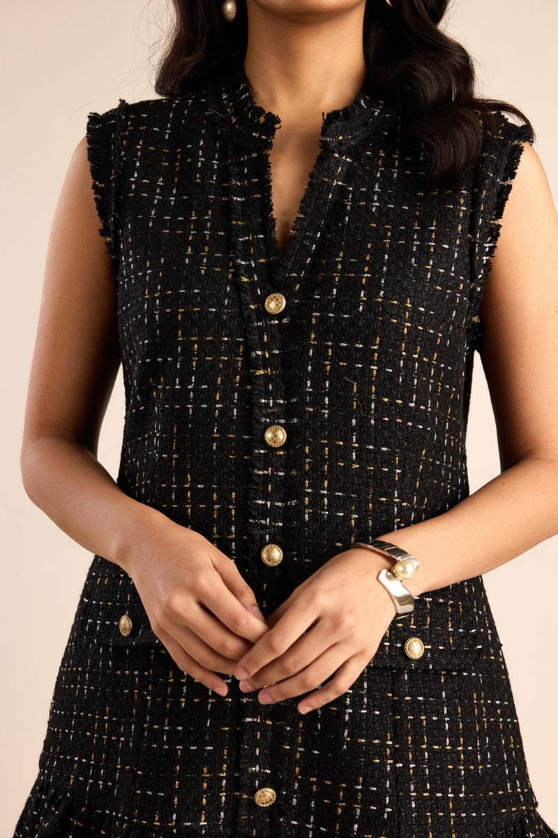 The Glider Tweed Mini Dress