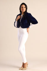 Cropped Faux Fur Jacket