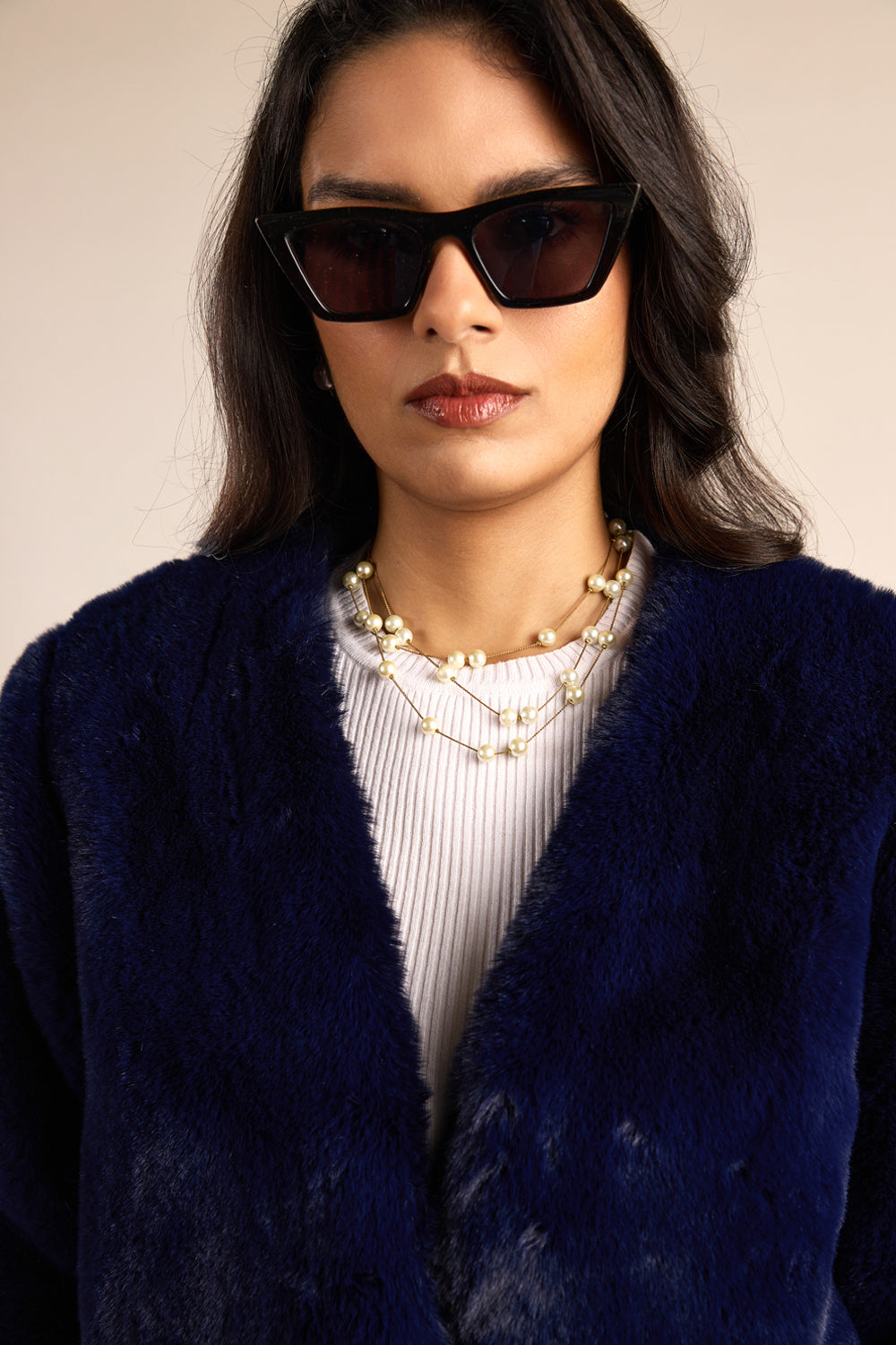 Cropped Faux Fur Jacket