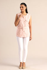 Blush Floral Muse Belted Coat