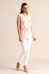 Blush Floral Muse Belted Coat