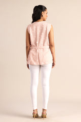 Blush Floral Muse Belted Coat