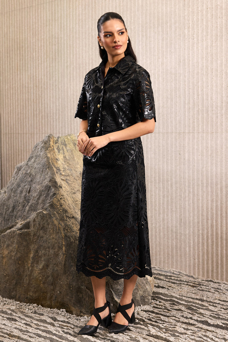 Luxe Leather Skirt Set