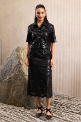 Luxe Leather Skirt Set