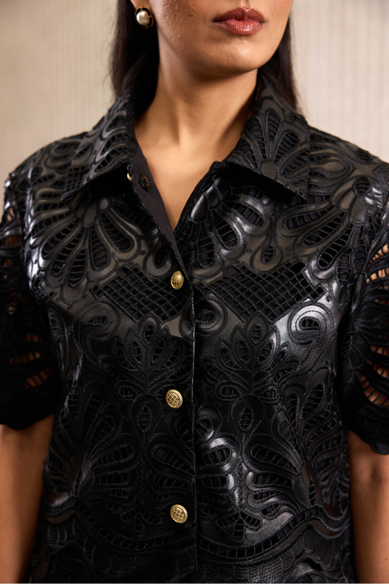 Luxe Leather Skirt Set