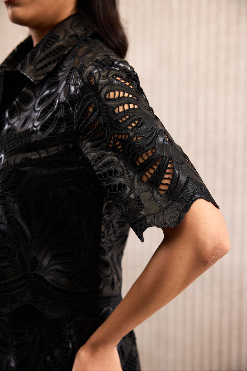 Luxe Leather Skirt Set