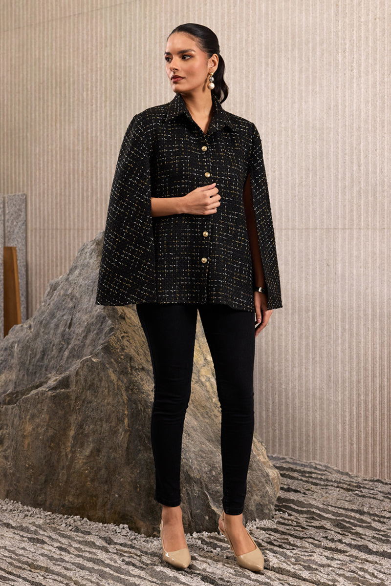 The Glided Tweed Cape