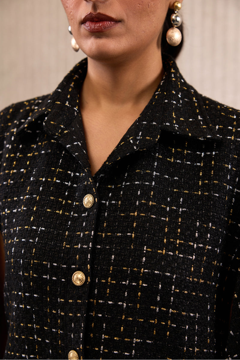 The Glided Tweed Cape