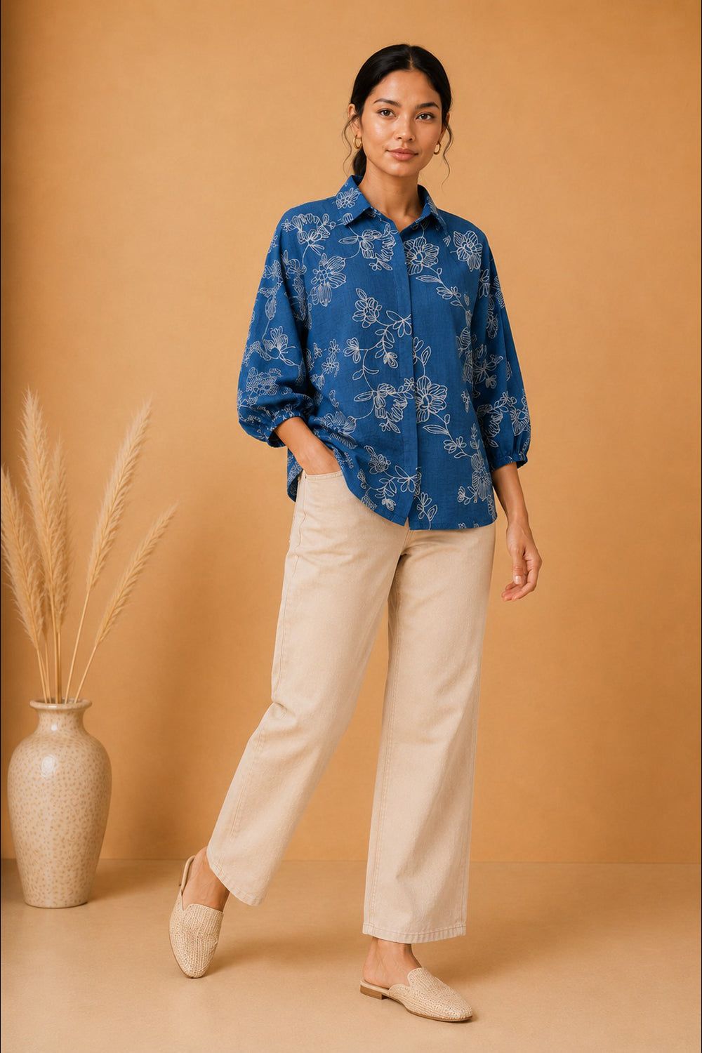 Azure Bloom Shirt