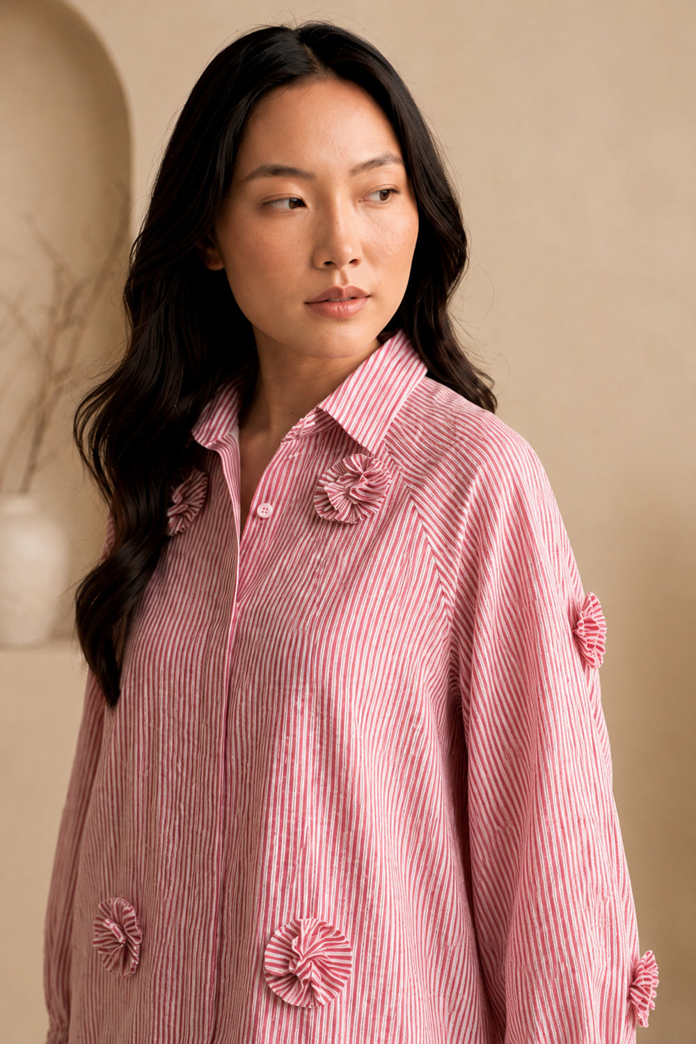 Rosette Stripe Shirt