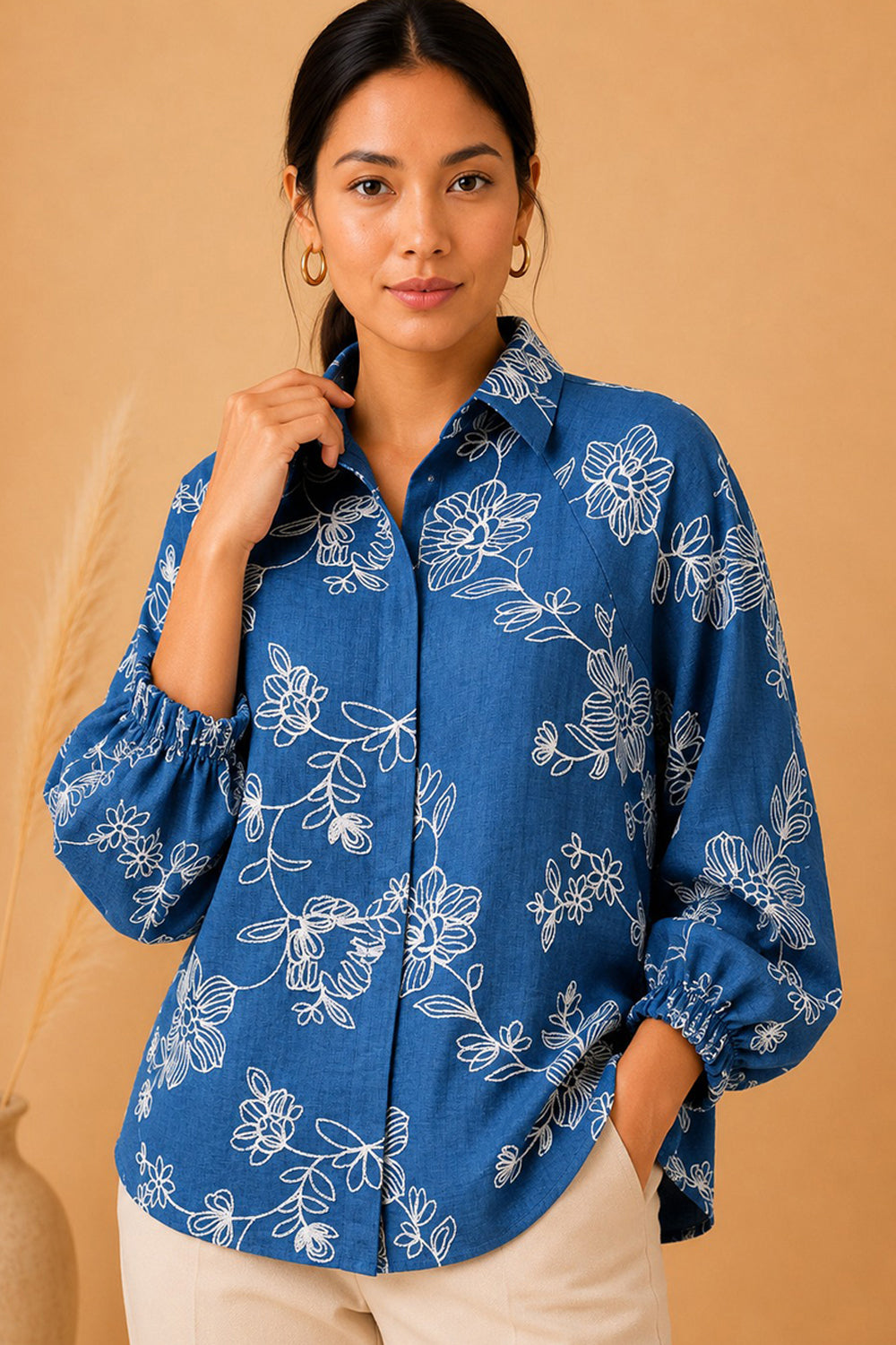 Azure Bloom Shirt