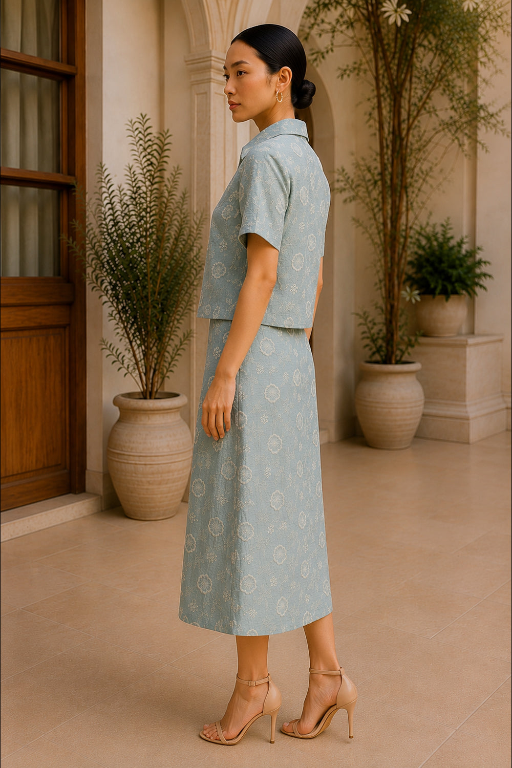 Mist Bloom Skirt Set