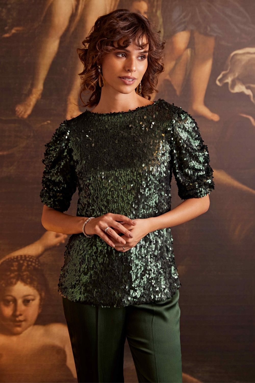 Glimmering Jade Top