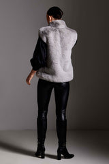 Stone Fur Sleeveless Jacket