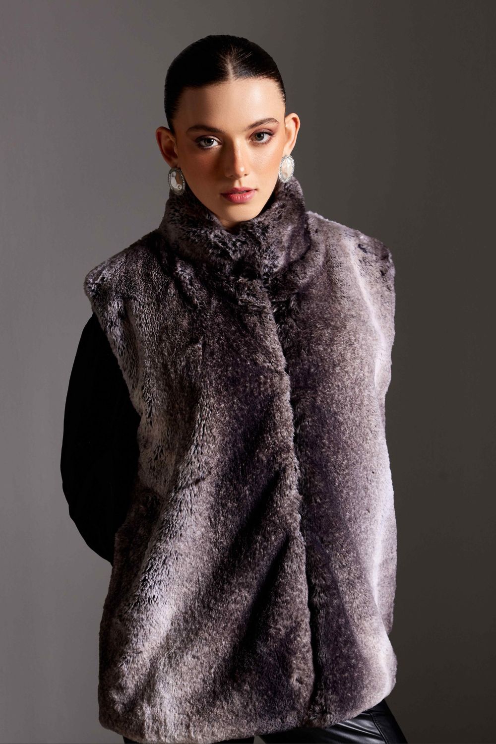 Shaded Fur Long Jacket