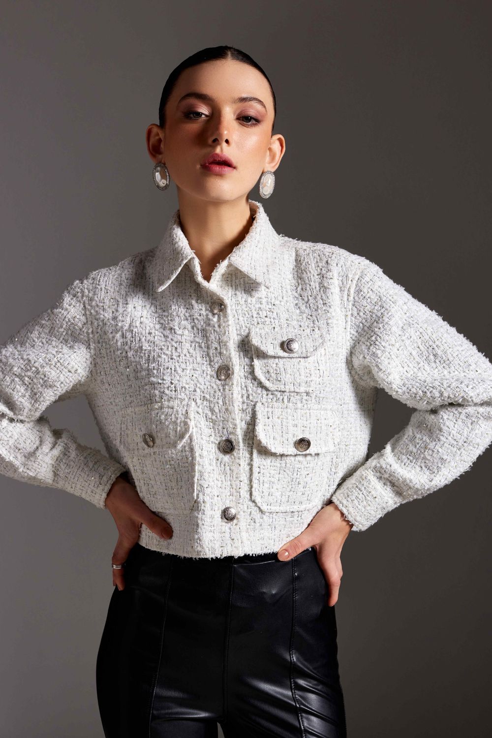 Nriti Shah In Our Pure Pearl Tweed Jacket