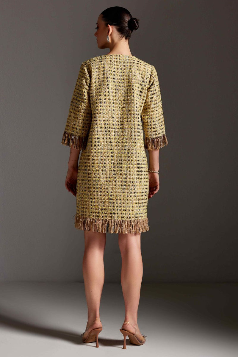 Lemon Zest Tweed Dress