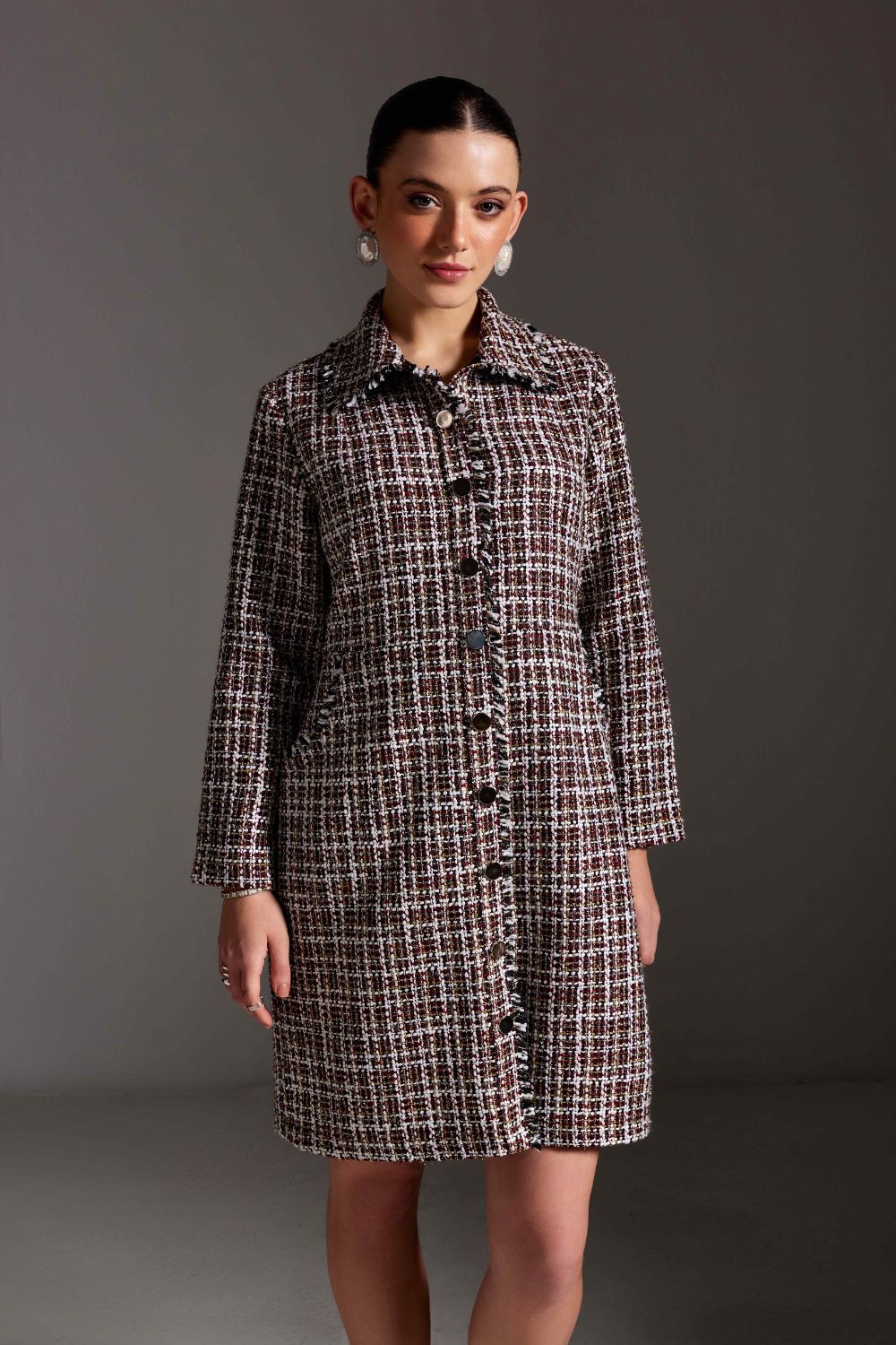 Wine Front Open Jacket / Dress
