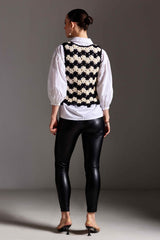 Contrast Couture Knitted Top