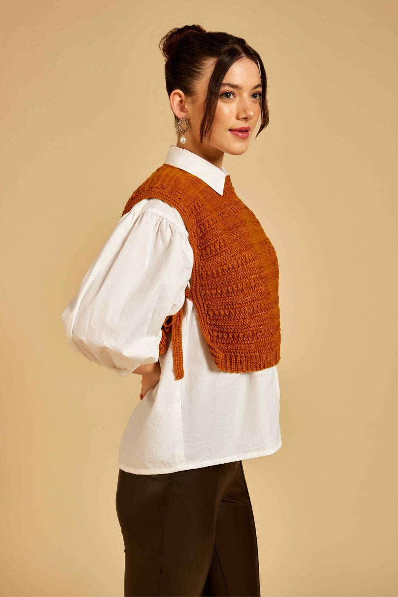 Toasty Mocha Knitted Top