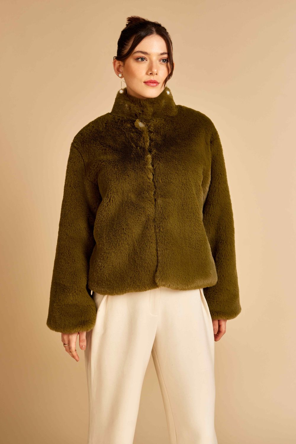Lime Fur Jacket