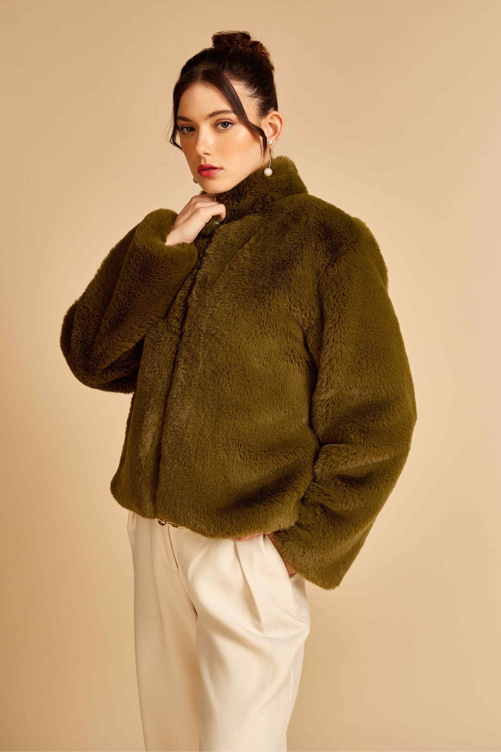 Lime Fur Jacket