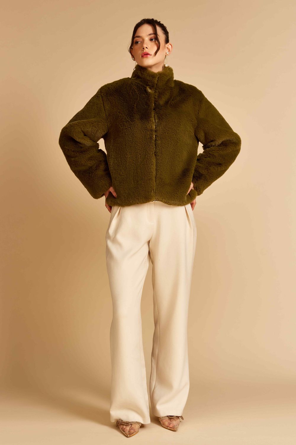 Lime Fur Jacket