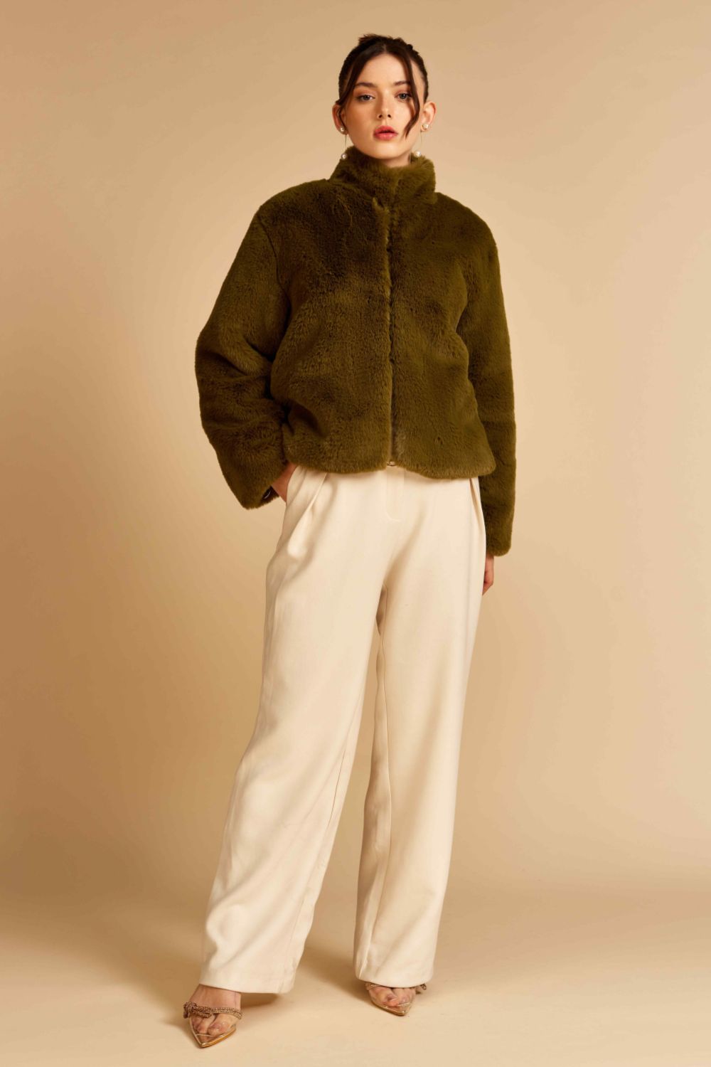 Lime Fur Jacket