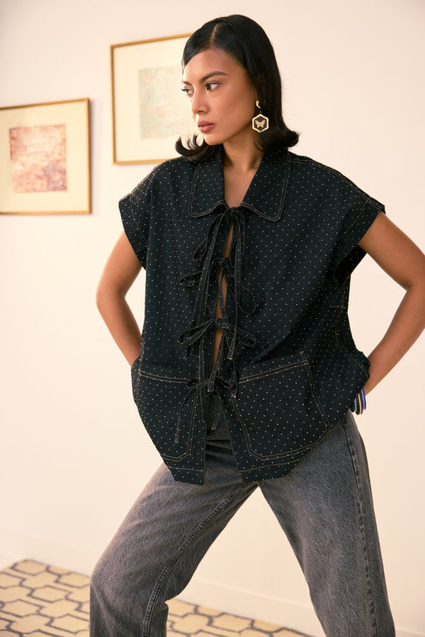 Midnight Utility Tie up Jacket