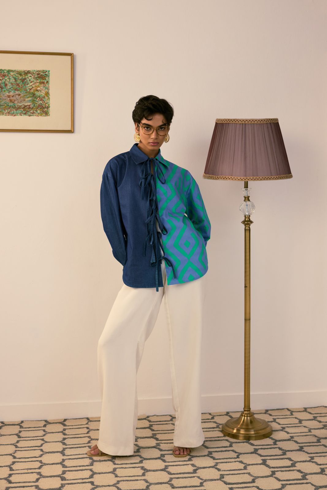 Lace-Up Statement Shirt