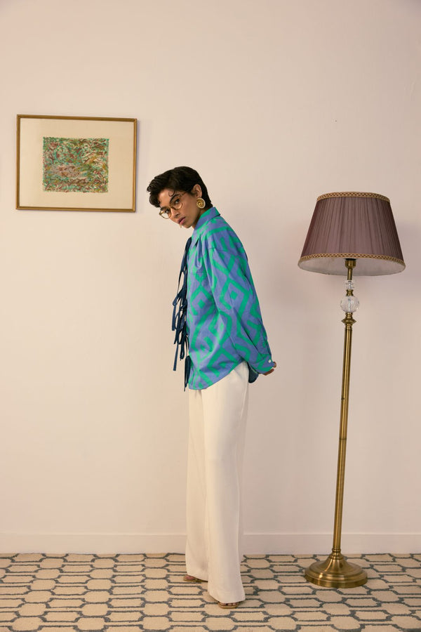 Lace-Up Statement Shirt