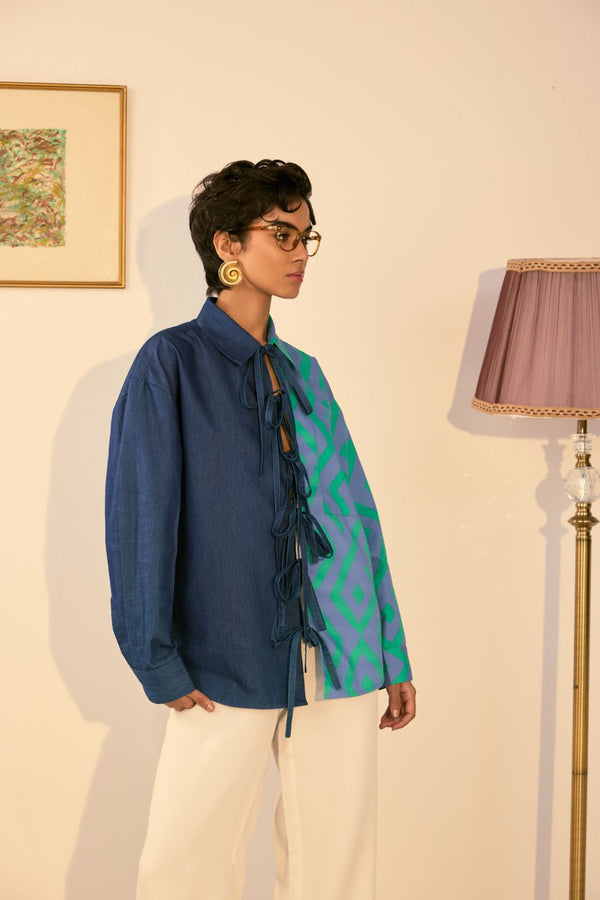 Lace-Up Statement Shirt
