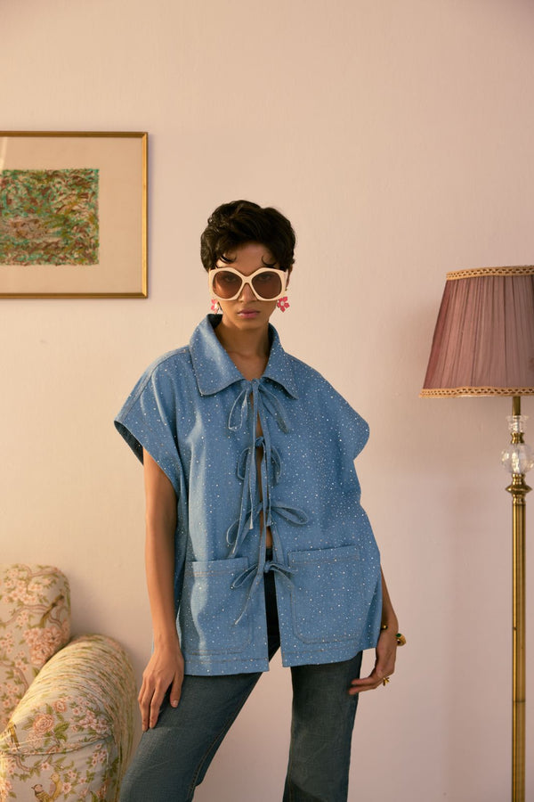 Lace-Front Utility Jacket