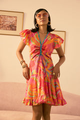 The Sunset Flowy Mini Dress