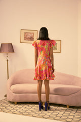 The Sunset Flowy Mini Dress