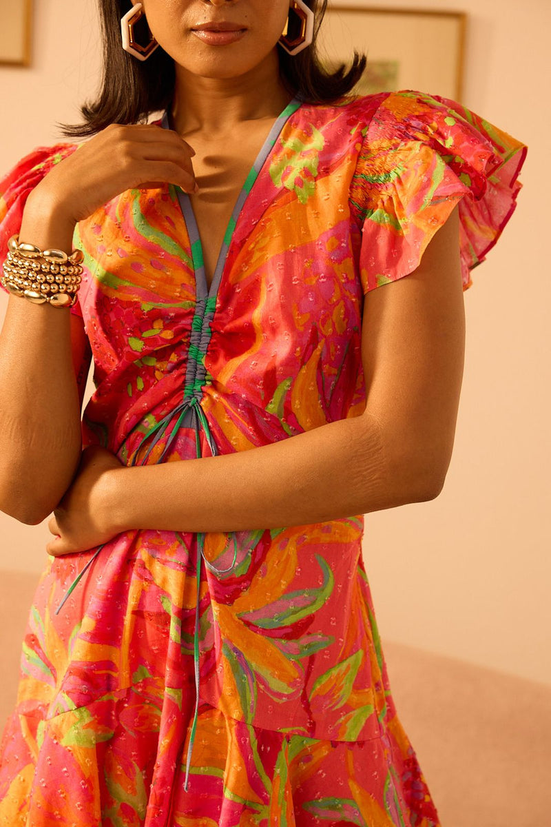 The Sunset Flowy Mini Dress
